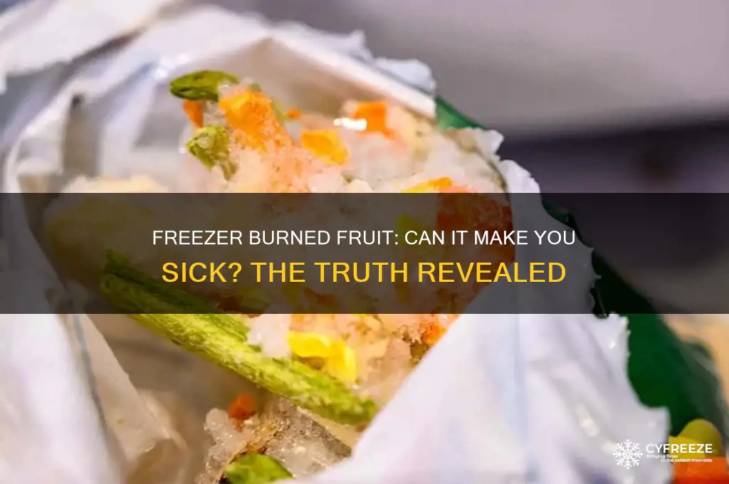 can you get sick from freezer burned fruit