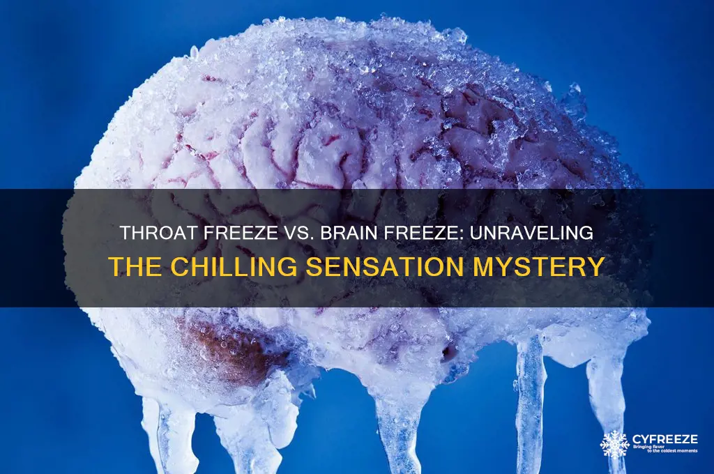 can you get throat freeze instead of brain freezes