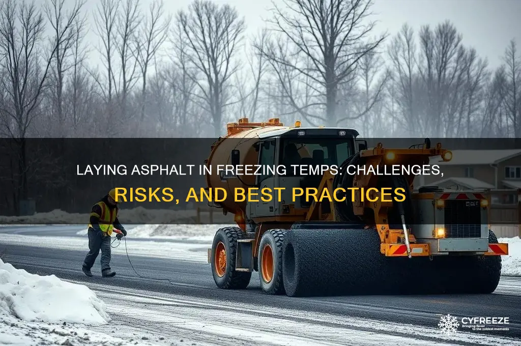 can you lay asphalt in freezing temperatures