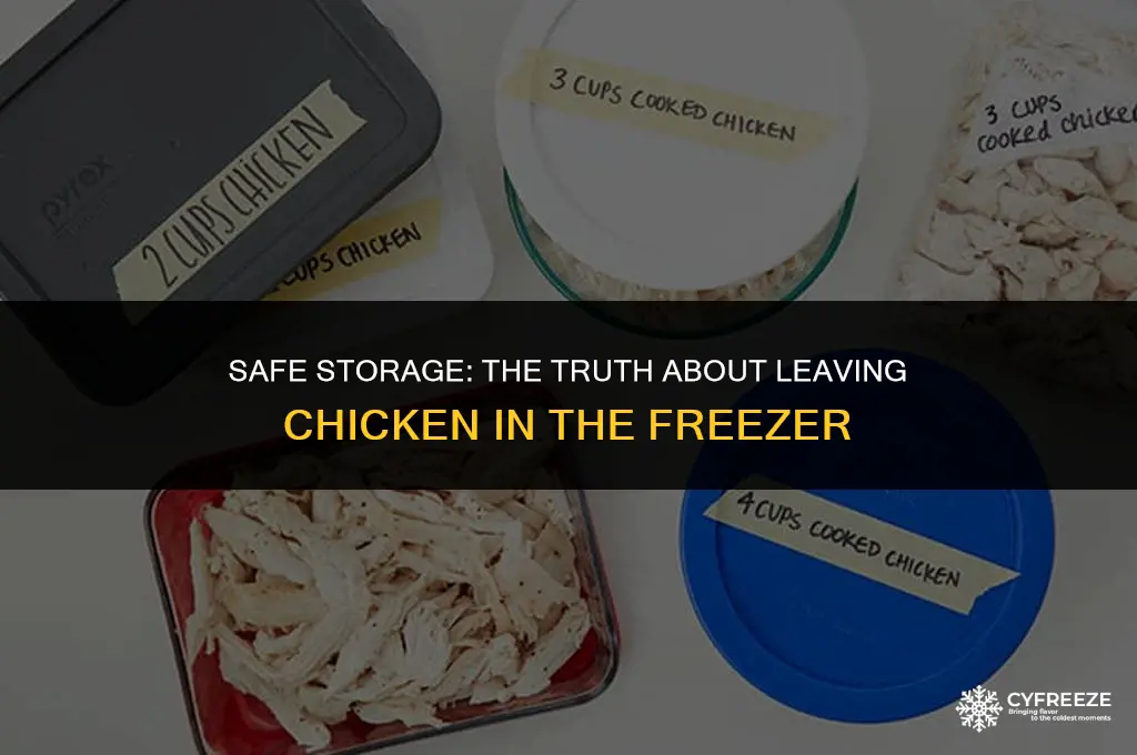 can you leave open chicken in the freezer