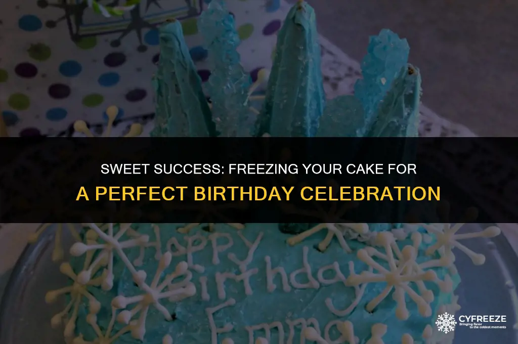 can you make a cake and freeze for birthday