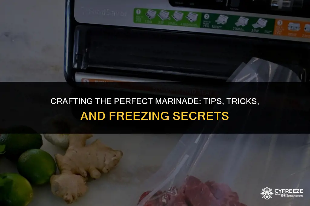 can you make a marinade and add tips then freeze