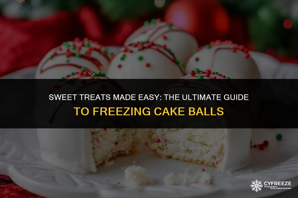 can you make ahead and freeze cake balls
