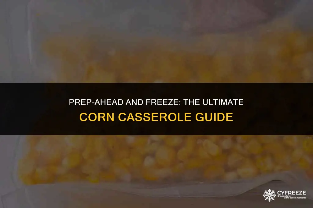 can you make ahead and freeze corn casserole