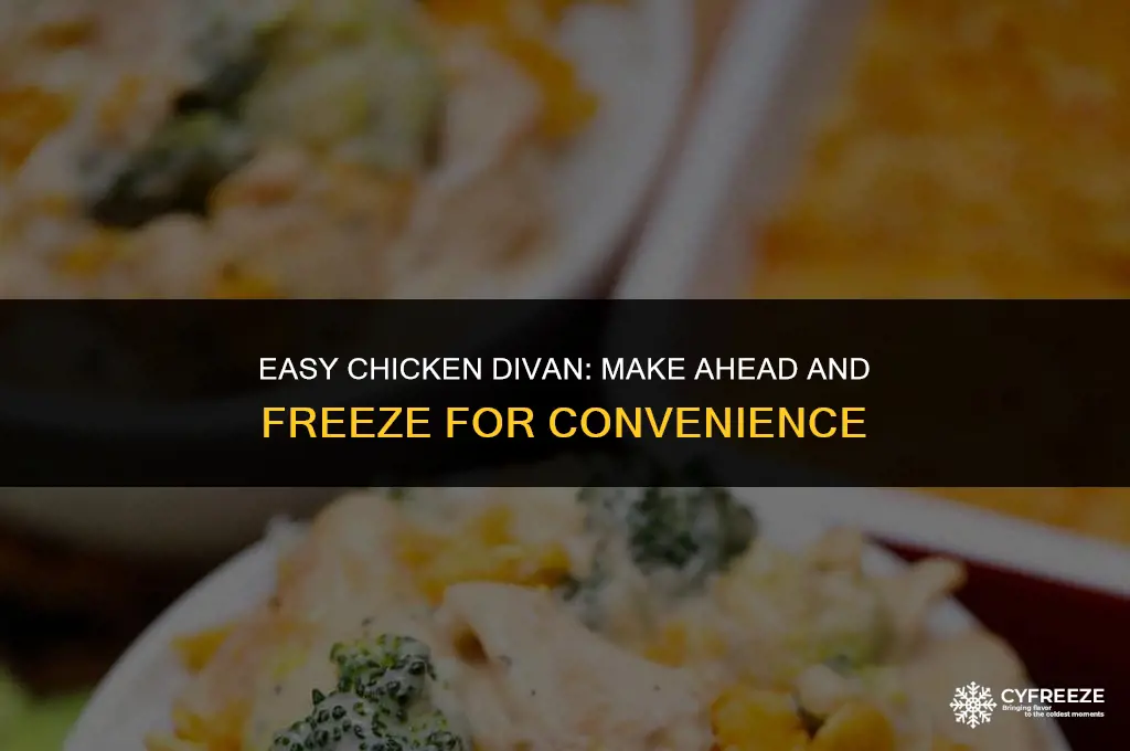 can you make and freeze chicken divan