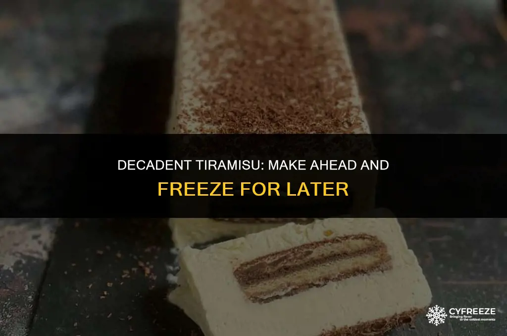 can you make and freeze tiramisu
