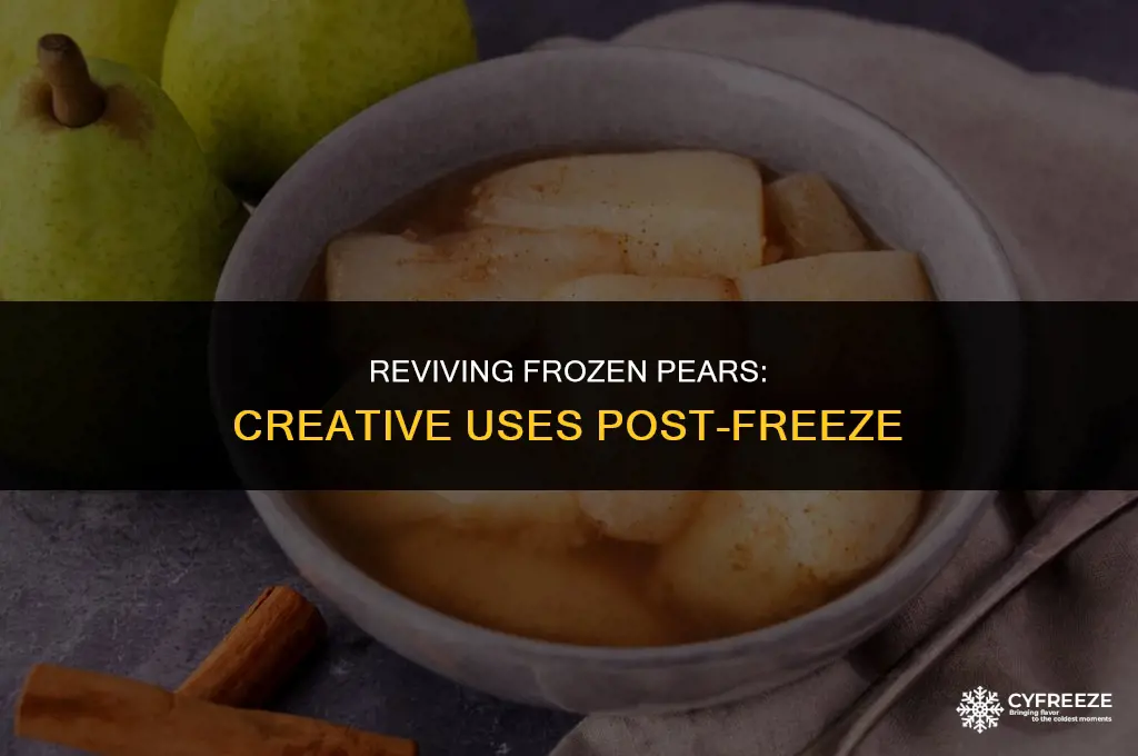can you make anything with pears after the 1st freeze