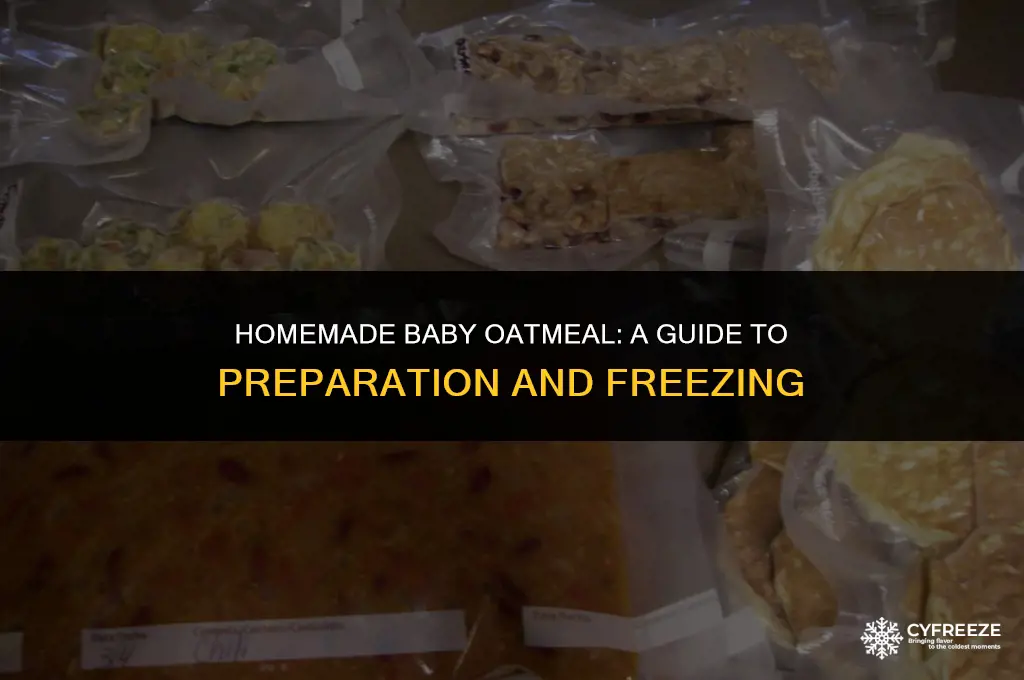 can you make baby oatmeal and freeze it