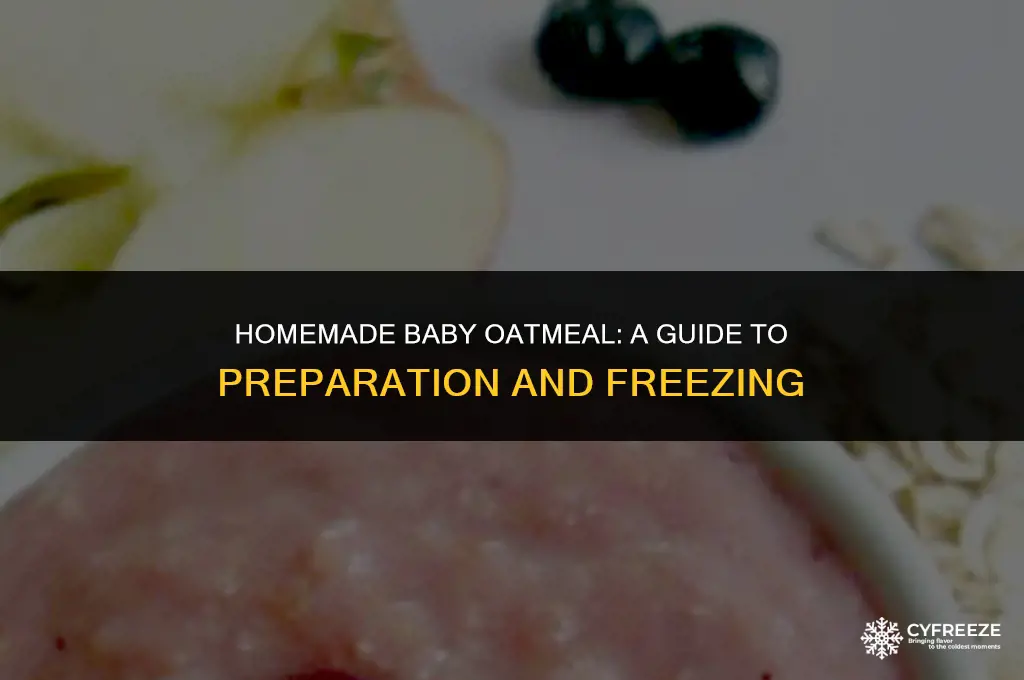 can you make baby outmeal and freeze it