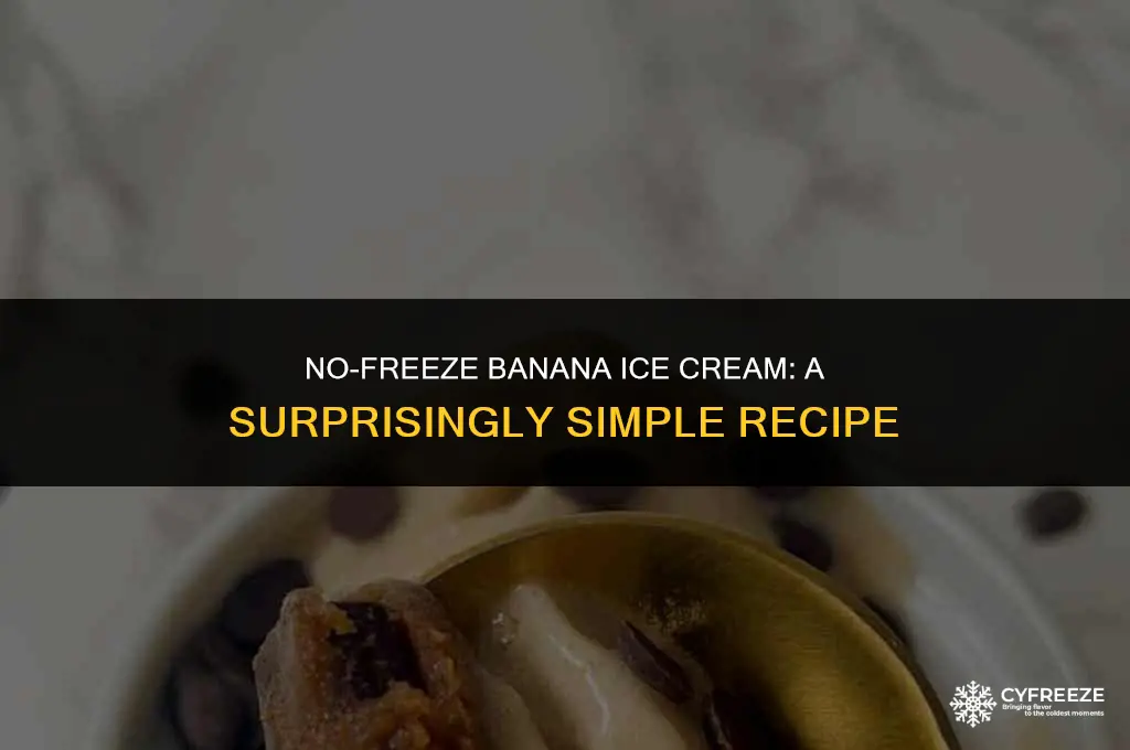 can you make banana ice cream without freezing the bananas