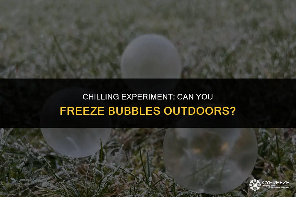 can you make bubbles freeze outside