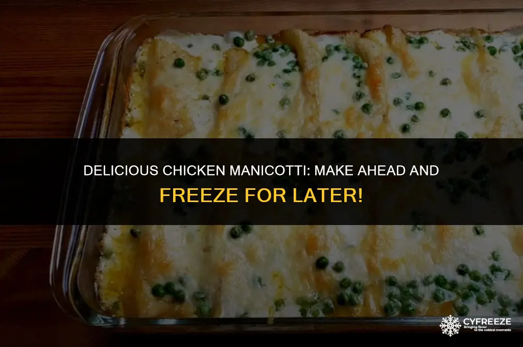 can you make chicken manotti and freeze it