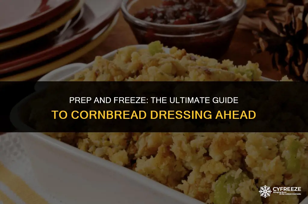 can you make cornbread dressing ahead and freeze it