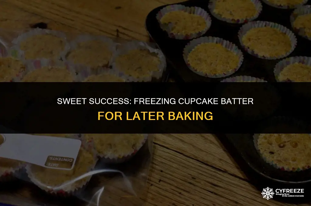 can you make cupcake batter and freeze it
