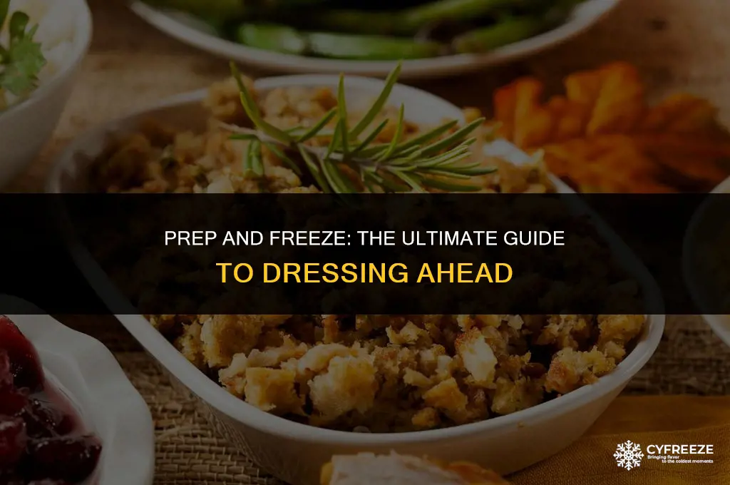 can you make dressing ahead of time and freeze it