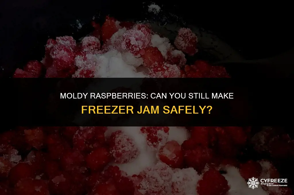 can you make freezer jam if raspberries hasve mold