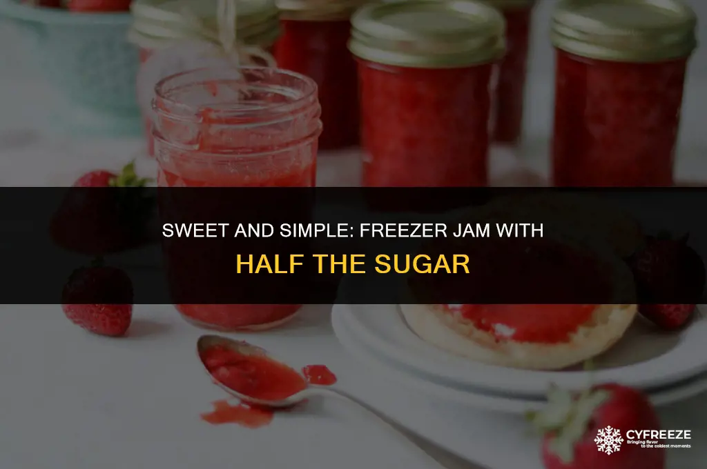 can you make freezer jam with 1 2 sugar