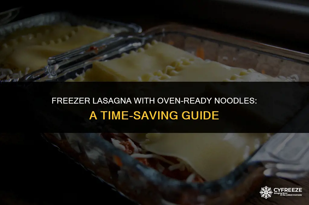 can you make freezer lasagna with oven ready noodles