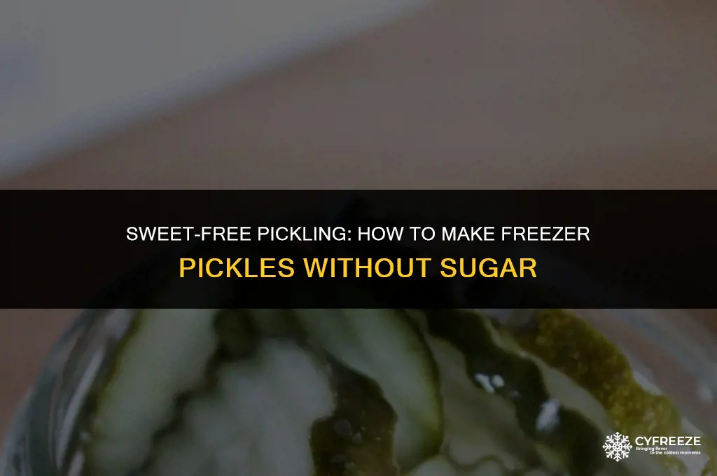 can you make freezer pickles without sugar