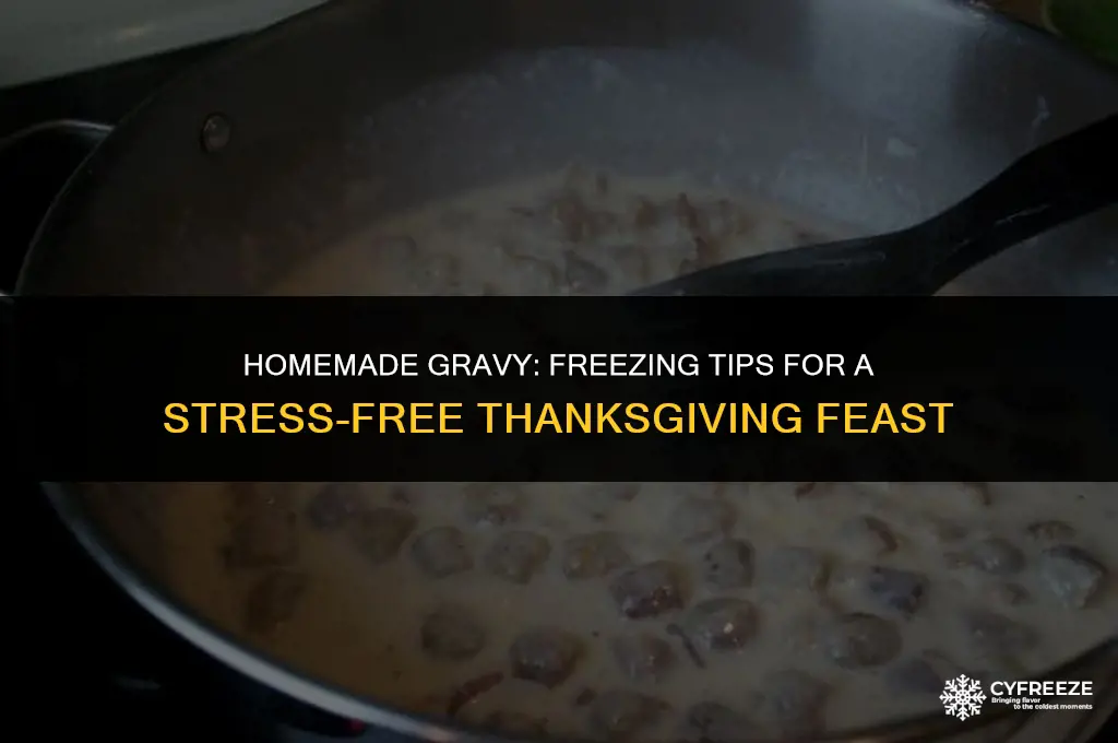 can you make homemad gravy and freeze it for thanksgiving