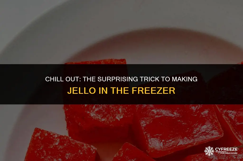 can you make jello in the freezer