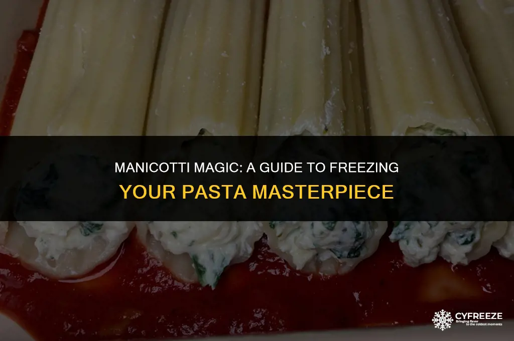 can you make manicotti and freeze them