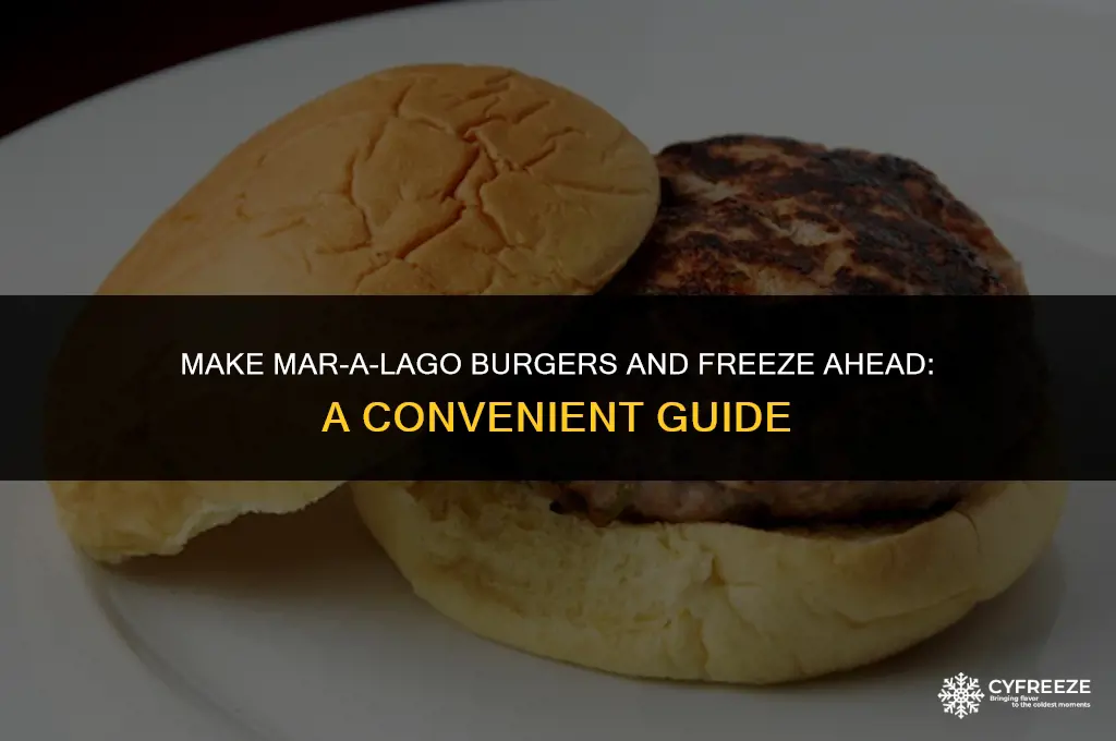 can you make marlago burgers and freeze ahead