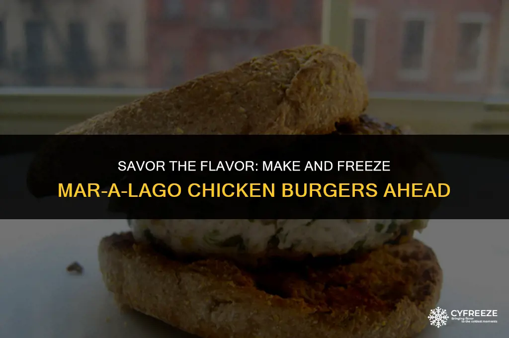 can you make marlago chicken burgers and freeze ahead