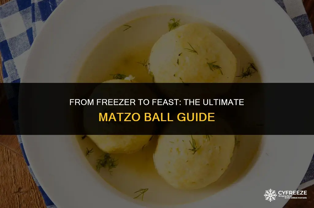 can you make matzo balls and freeze them