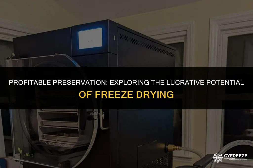 can you make money with a freeze dryer
