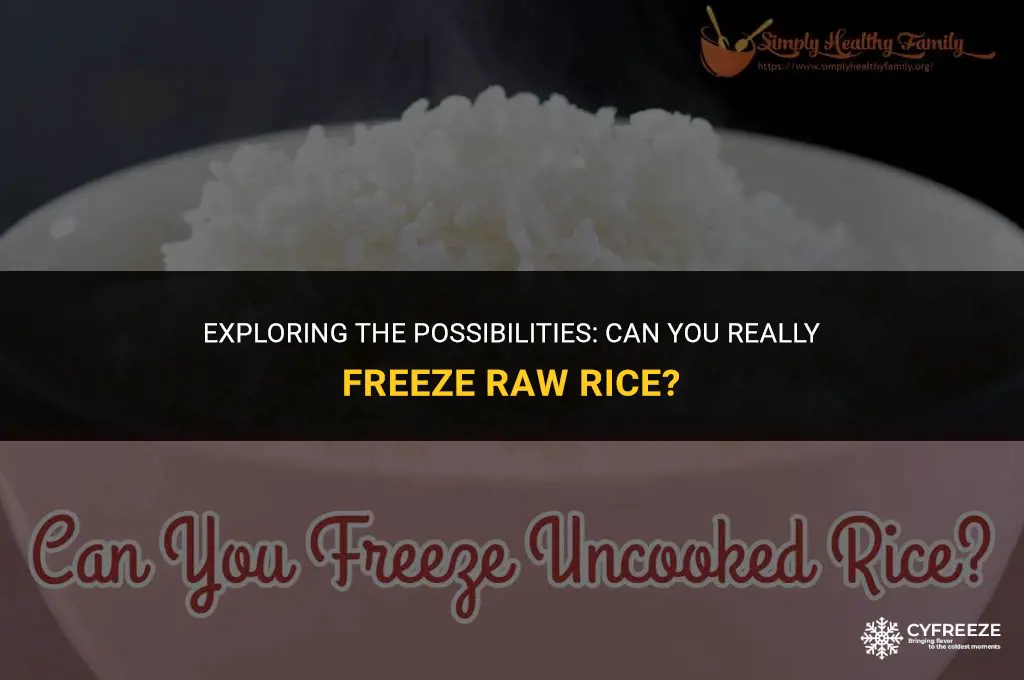 can you make raw rice freeze