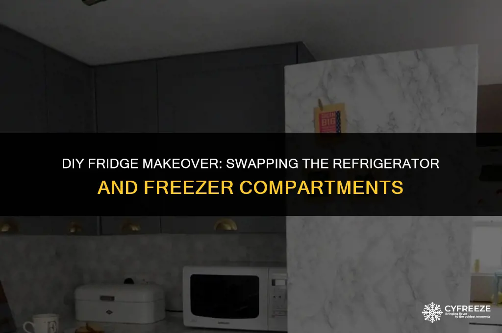 can you modify a fridge to swap fridge and freezer