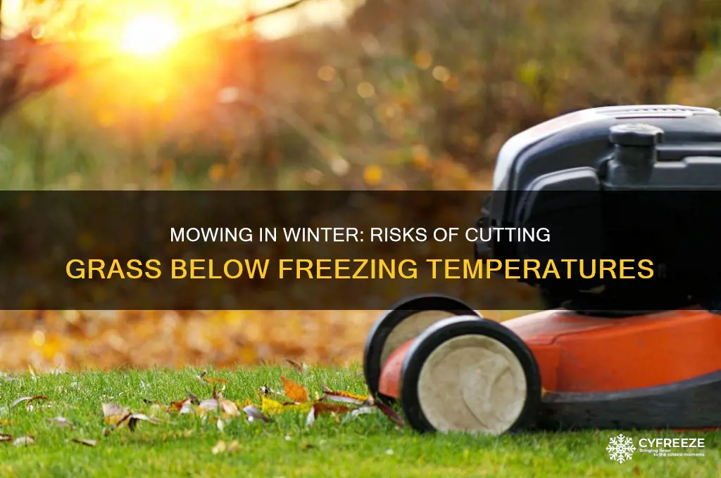 can you mow below freezing temperatures