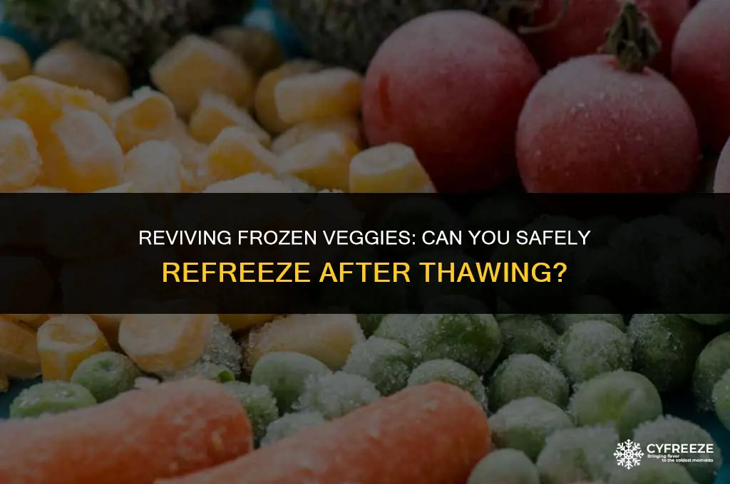 can you place vegetables back in the fridge after freezer