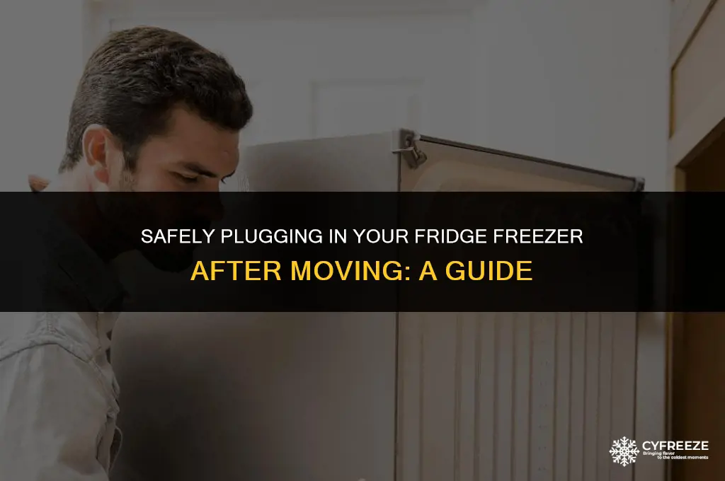 can you plug a fridge freezer in after moving it