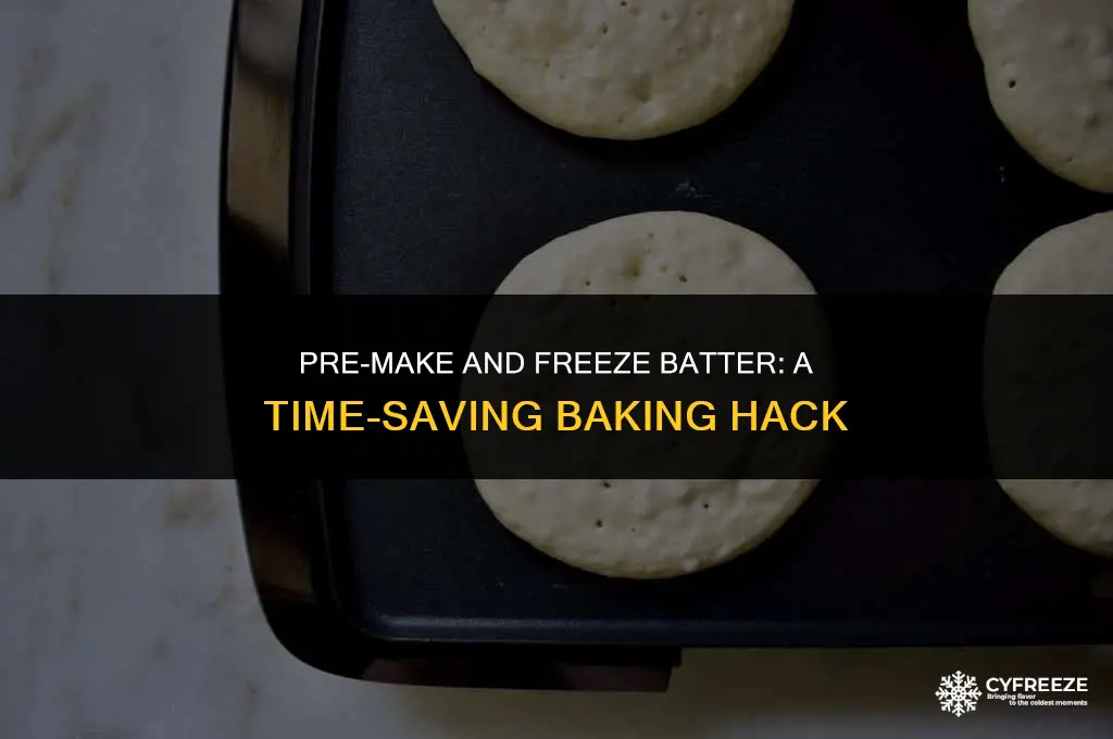 can you pre make batter freeze