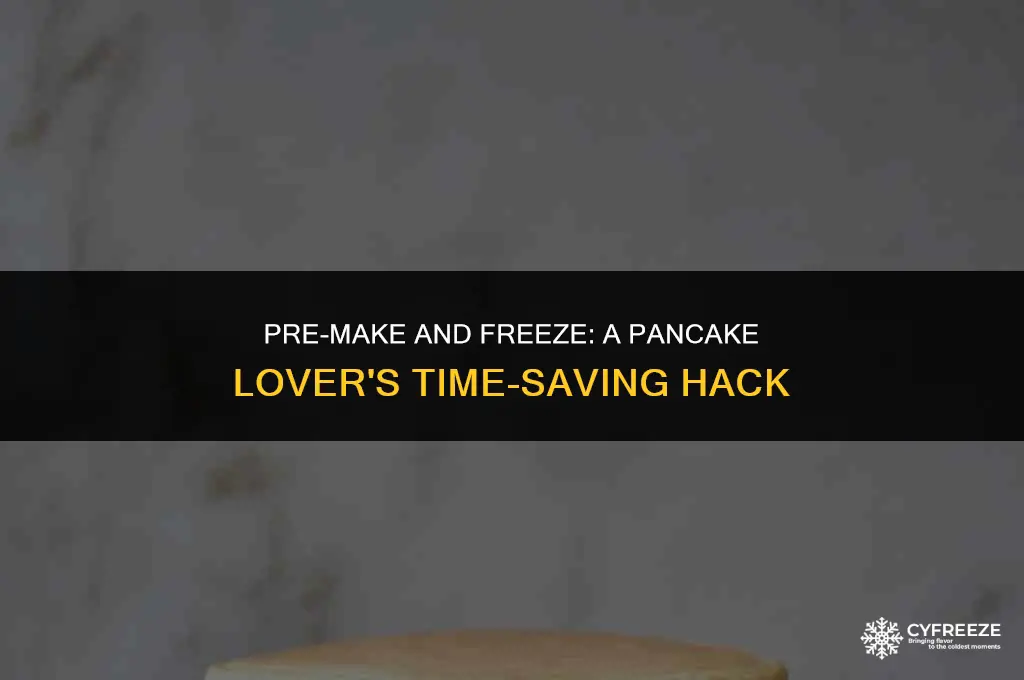 can you pre make pancakes and freeze them