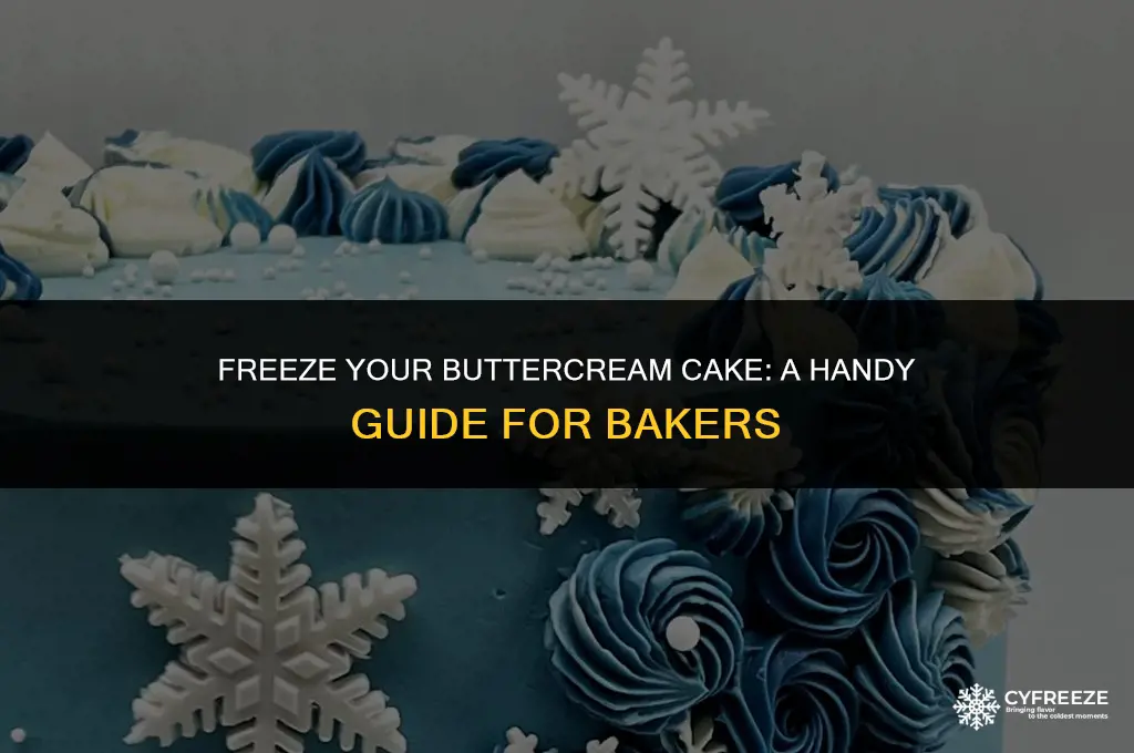 can you put a buttercream cake in the freezer