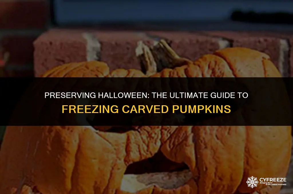 can you put a carved pumpkin in the freezer
