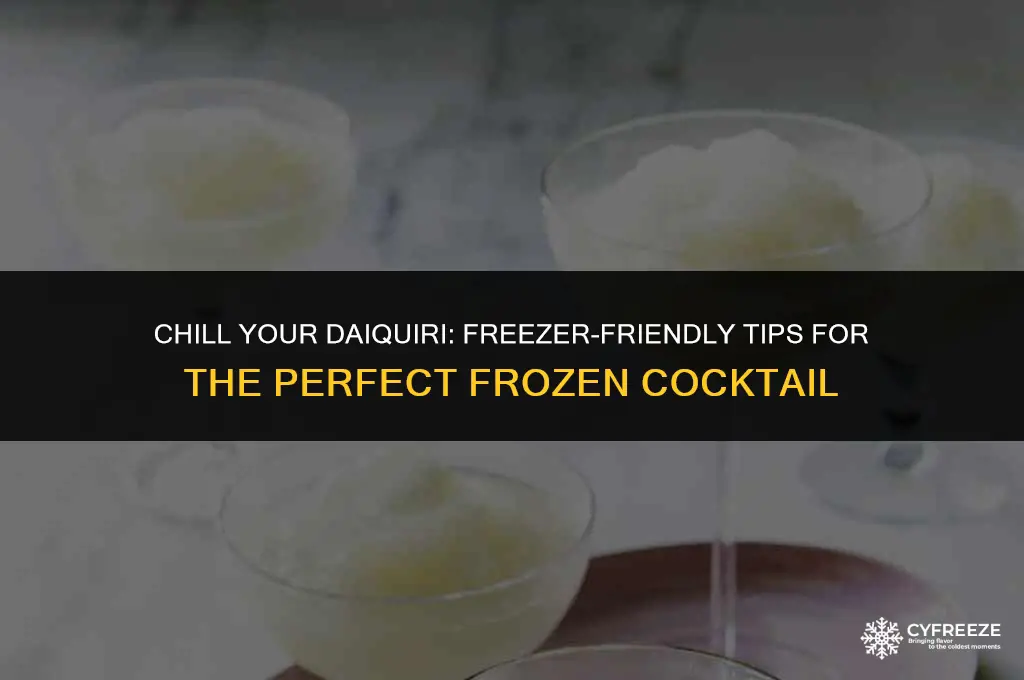 can you put a daiquiri in the freezer