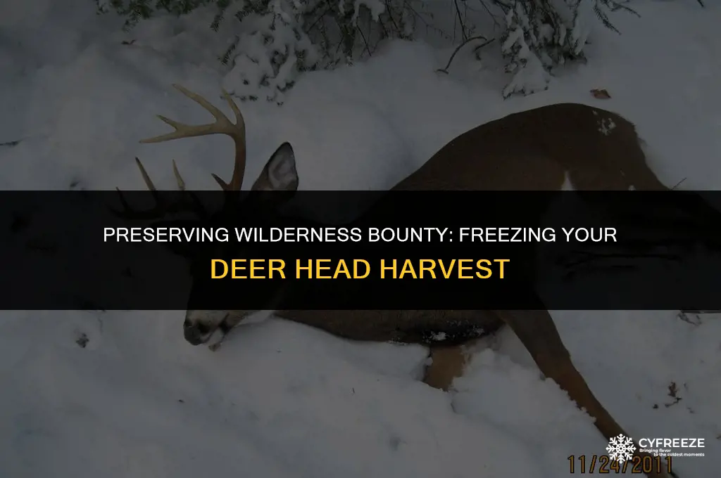 can you put a deer head in the freezer