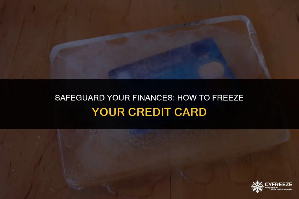 can you put a freeze on a credit card