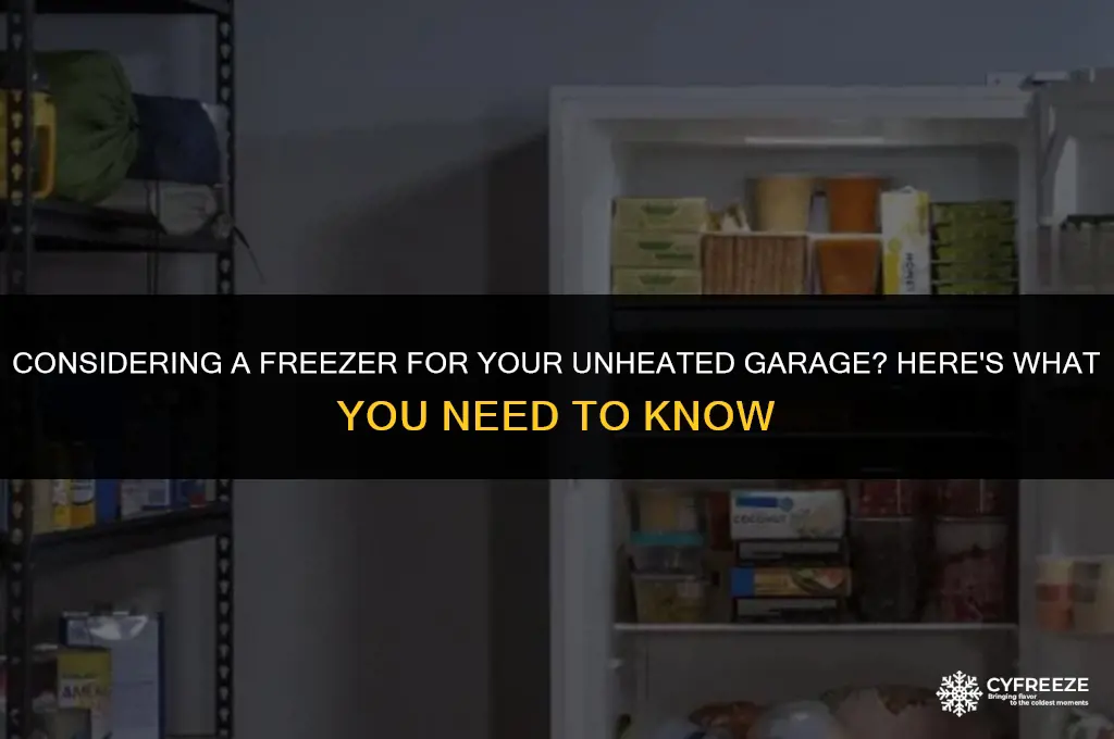 can you put a freezer in an uheated garage