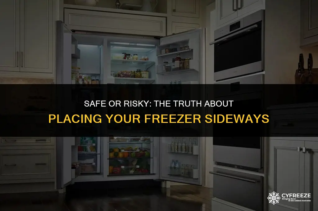can you put a freezer on its side