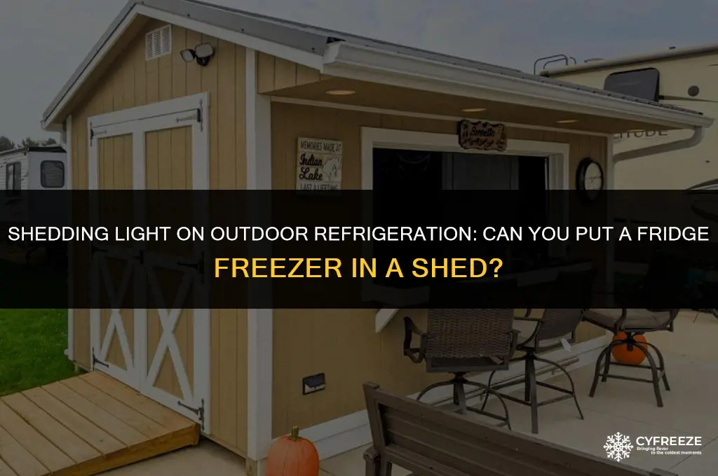 can you put a fridge freezer in a shed