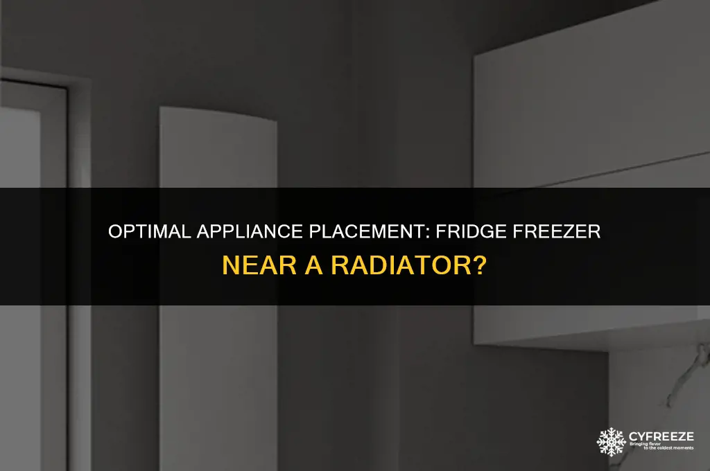 can you put a fridge freezer near a radiator