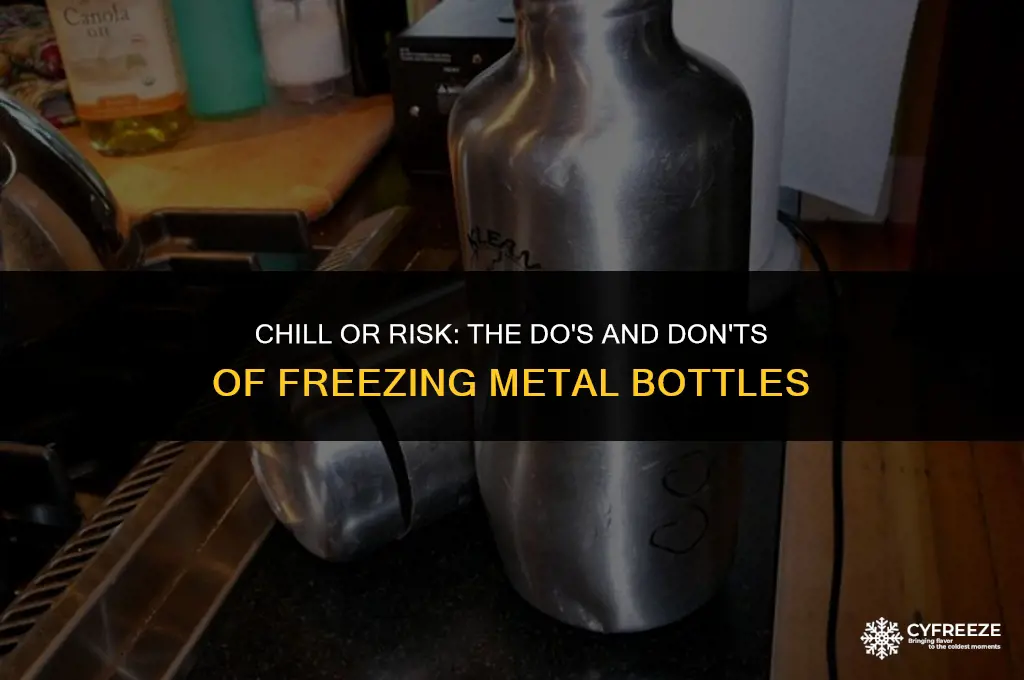 can you put a metal bottle in the freezer