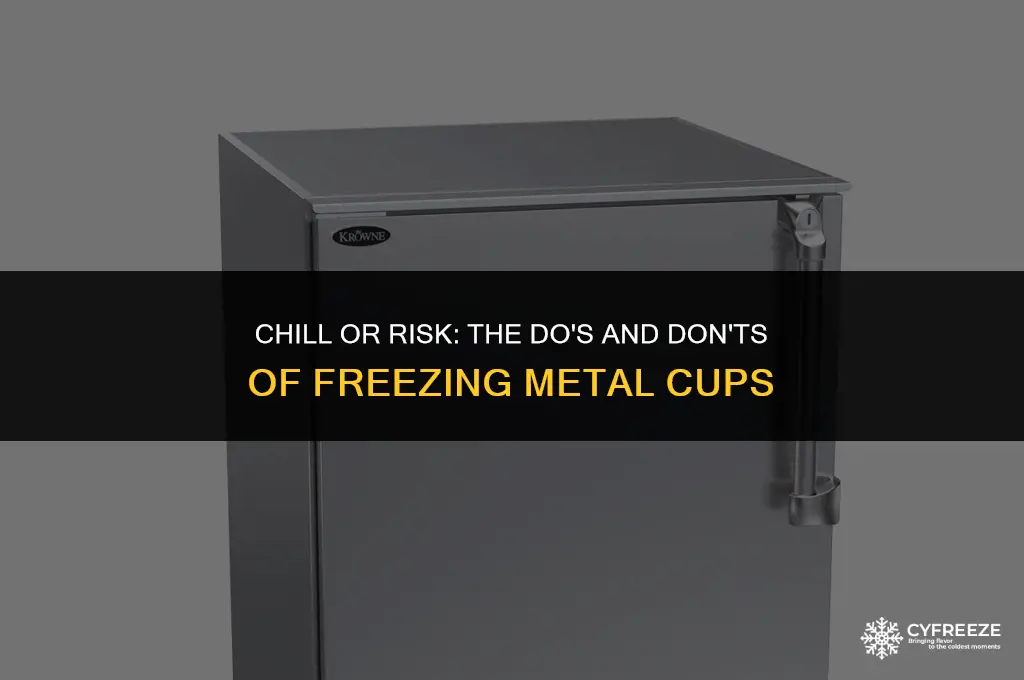 can you put a metal cup in the freezer