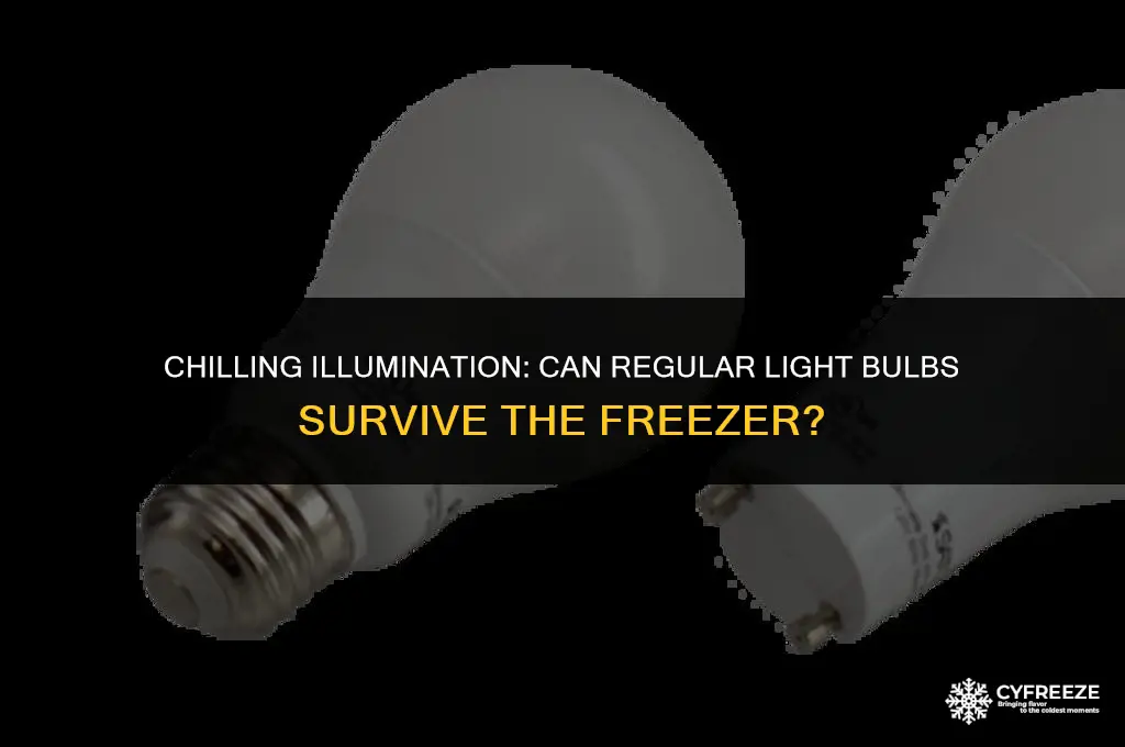 can you put a regular light bulb in a freezer