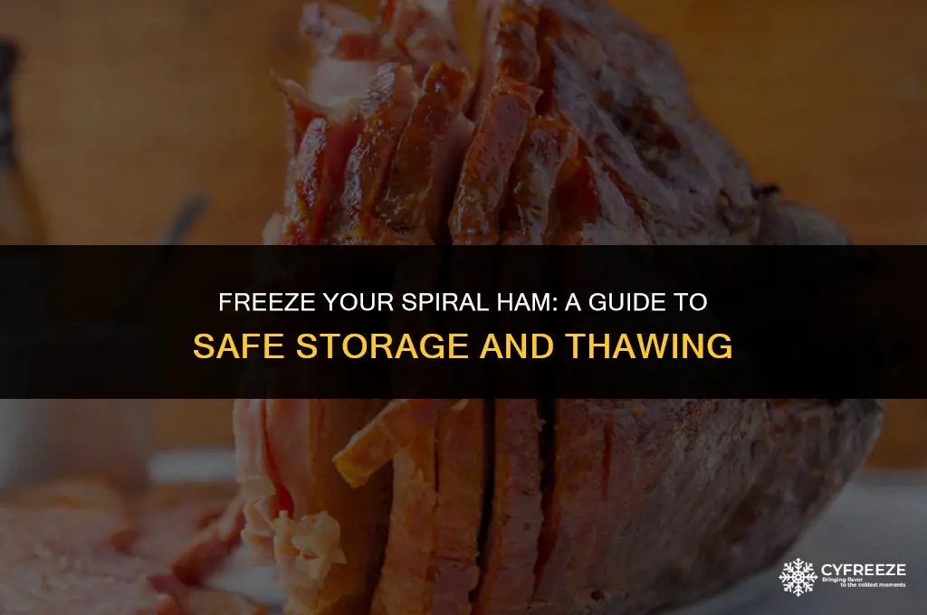 can you put a spiral ham in the freezer